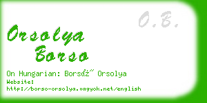 orsolya borso business card